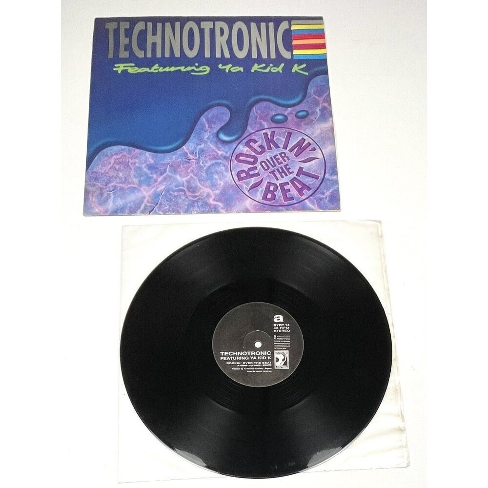 Rockin' Over The Beat by Technotronic Ya Kid K (1990, Vinyl, SYRT14) Tested VG